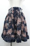 画像1: axes femme / メッセージ×花柄スカート M ネイビー I-26-04-20-105-AX-SK-SA-ZI (1)