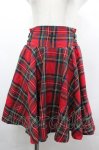 画像1: HELL CAT PUNKS / サイドベルトタータンチェックスカート  赤チェック I-26-04-20-114-PU-SK-SA-ZI (1)