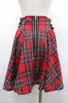 画像2: HELL CAT PUNKS / サイドベルトタータンチェックスカート  赤チェック I-26-04-20-114-PU-SK-SA-ZI (2)