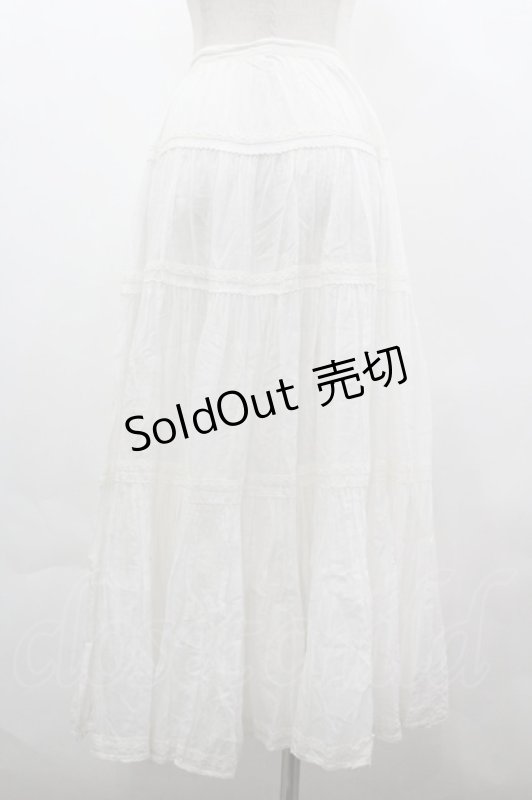 画像2: PINK HOUSE / レース切り替えスカート  白 I-26-04-20-120-LO-SK-SA-ZI (2)