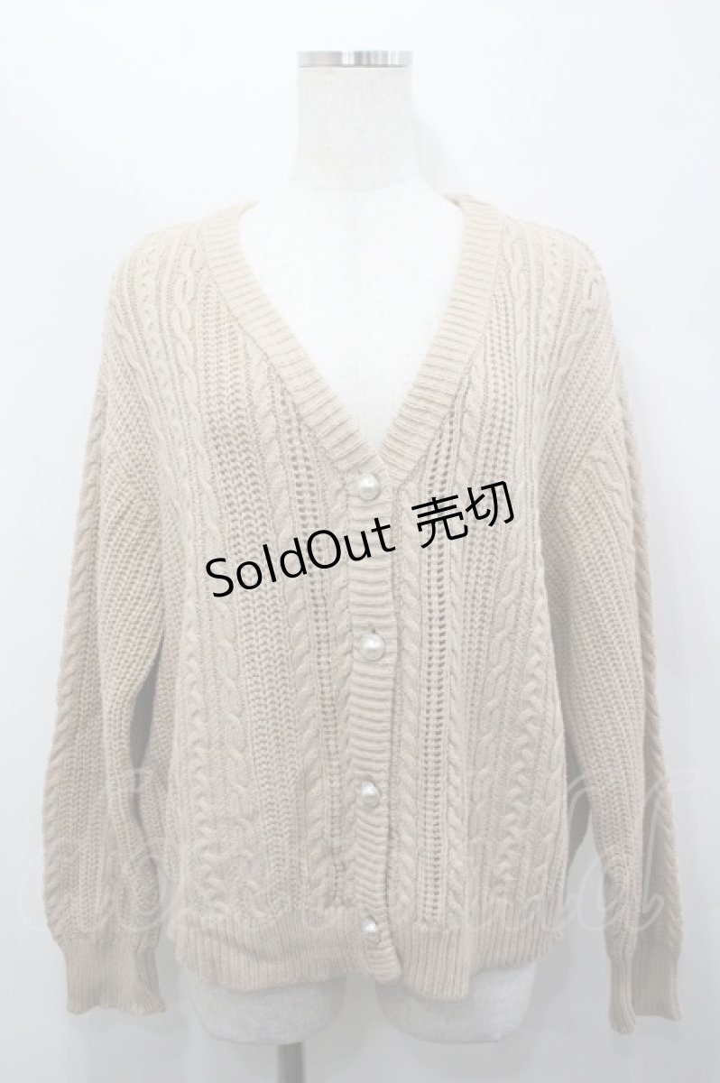 画像1: axes femme / バックリボンニットカーデ M ベージュ I-26-04-20-029-AX-TO-SA-ZI (1)