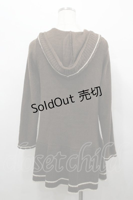 画像2: axes femme / ビッグリボンニットカーデ  ブラウン I-26-04-20-030-AX-TO-SA-ZI (2)