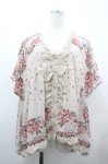 画像1: axes femme / 花柄シフォントップス M ベージュ I-26-04-21-007-AX-TO-TE-ZI (1)