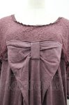 画像3: axes femme / フロントリボンレース切り替え半袖カットソー M パープル I-26-04-21-013-AX-TO-SA-ZI (3)