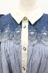画像3: axes femme / ヨーク刺繍ノースリチュニック M ブルー I-26-04-22-034-AX-BL-TE-ZI (3)