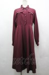 画像1: axes femme / ミリタリー風シャツワンピース  ボルドー I-26-04-22-044-AX-OP-SA-ZI (1)