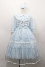 画像1: Angelic Pretty / Happy Humming Bunnyワンピースセット  サックス I-26-04-22-064-AP-OP-TE-ZI (1)