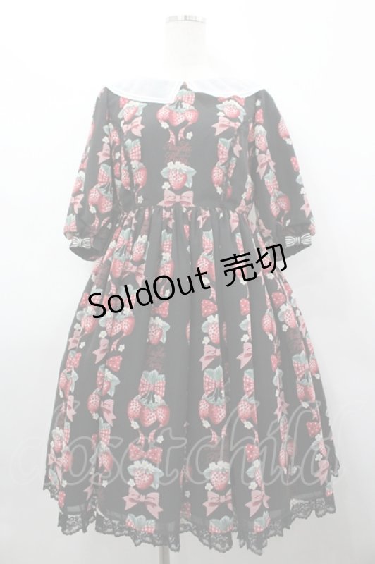 画像1: Angelic Pretty / Strawberry Dollワンピース  黒 I-26-04-22-066-AP-OP-TE-ZI (1)