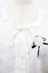 画像3: KANEKO ISAO / カメリア刺繍前開き半袖ワンピース  白 I-26-04-22-071-EL-OP-TE-ZI (3)