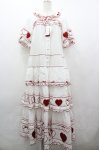 画像1: PINK HOUSE / 関西限定ハートパッチワークワンピース  白Ｘ赤 I-26-04-22-072-LO-OP-SA-ZI (1)