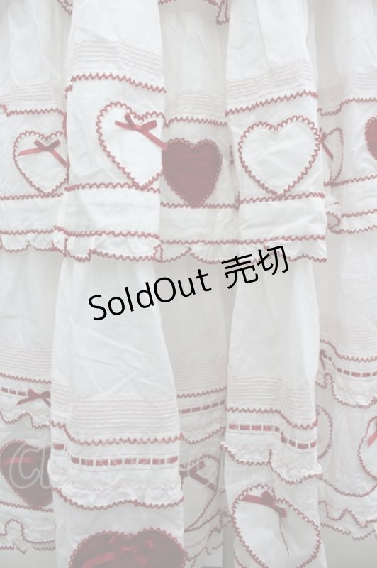 画像3: PINK HOUSE / 関西限定ハートパッチワークワンピース  白Ｘ赤 I-26-04-22-072-LO-OP-SA-ZI (3)
