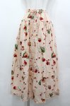 画像1: PINK HOUSE / フルーツプリントスカート  ベージュピンク I-26-04-22-073-LO-SK-TE-ZI (1)