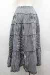 画像2: PINK HOUSE / ギンガムチェックパッチワークスカート  黒×白 I-26-04-22-075-LO-SK-TE-ZI (2)