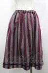 画像2: axes femme POETIQUE / グログランテープレジメンタルフレアスカート  ボルドー I-26-04-22-079-AX-SK-SA-ZI (2)