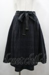 画像1: axes femme / リボン付タック入りスカート  黒チェック I-26-04-22-081-AX-SK-SA-ZI (1)