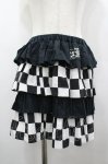 画像1: MAM / フラッグチェックフォーステップフリルスカート  黒Ｘ白 I-26-04-22-086-LO-SK-SA-ZI (1)