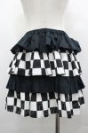 画像2: MAM / フラッグチェックフォーステップフリルスカート  黒Ｘ白 I-26-04-22-086-LO-SK-SA-ZI (2)
