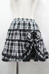 画像1: PUTUMAYO / チェックレーススカート  黒Ｘ白チェック I-26-04-22-087-PT-SK-SA-ZI (1)