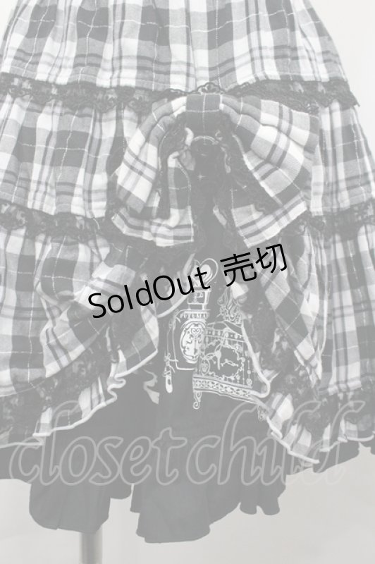 画像3: PUTUMAYO / チェックレーススカート  黒Ｘ白チェック I-26-04-22-087-PT-SK-SA-ZI (3)