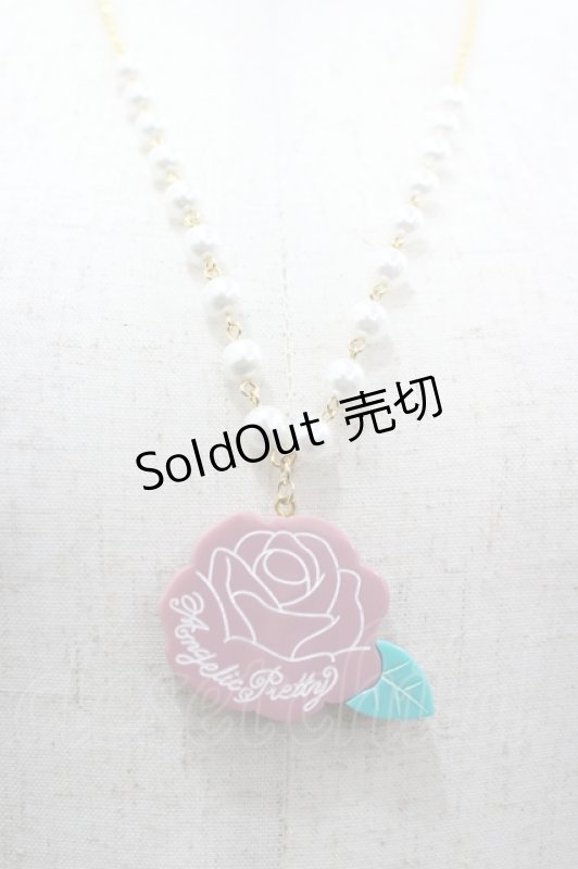 画像1: Angelic Pretty / Roseネックレス  ピンク I-26-04-22-096-AP-AC-SA-ZI (1)