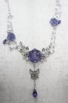 画像1: axes femme / エレガントローズネックレス  シルバー×パープル I-26-04-22-106-AX-AC-TE-ZI (1)