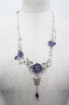 画像2: axes femme / エレガントローズネックレス  シルバー×パープル I-26-04-22-106-AX-AC-TE-ZI (2)