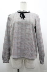 画像1: MAJESTIC LEGON / チェックハイネックトップス  黒チェック I-26-04-22-014-LO-TO-SA-ZI (1)