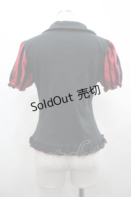 画像2: PUTUMAYO / 白雪姫半袖カーディガン  黒Ｘ赤 I-26-04-22-018-PT-TO-SA-ZI (2)