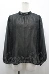 画像1: Rydia / スター総柄ハイネックシフォントップス  黒ｘゴールド I-26-04-22-019-PU-TO-SA-ZI (1)
