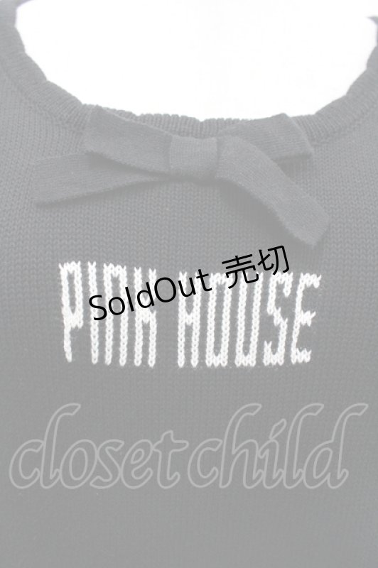 画像3: PINK HOUSE / ロゴリボンニット  ブラック I-26-04-22-023-LO-TO-SA-ZI (3)