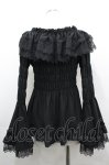 画像2: ATELIER PIERROT / Shirring princess sleeve blouse  黒 I-26-04-22-003-EL-BL-SA-ZI (2)