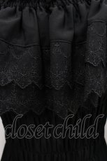 画像3: ATELIER PIERROT / Shirring princess sleeve blouse  黒 I-26-04-22-003-EL-BL-SA-ZI (3)