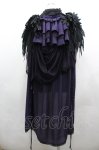 画像3: Ozz oneste / 羽根デザインドレープケープ  パープルｘ黒 I-26-04-22-029-OO-JA-SA-ZI (3)
