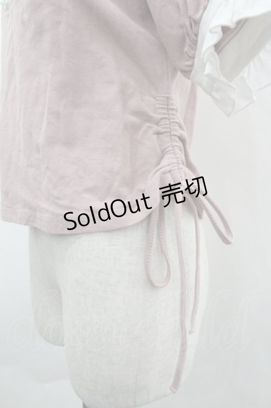 画像3: DearMyLove / フリルリボンカットソー L ピンクＸ白 I-26-04-24-003-EL-TO-SA-ZI (3)