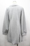 画像2: DearMyLove / 丸襟ポロカットバルーンミニワンピース LL グレー I-26-04-24-036-EL-OP-SA-ZI (2)
