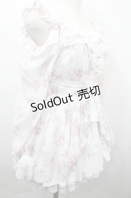 画像4: LIZ LISA / ローズリボンシフォンセットアップ  白Ｘピンク I-26-04-24-043-LO-OP-SA-ZI (4)