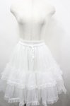 画像1: metamorphose / オーガンジーフリルパニエ  白 I-26-04-24-045-ME-SK-SA-ZI (1)