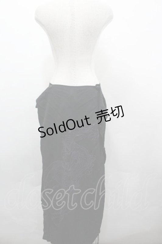 画像2: Qutie Frash / スナップボタンデザインスカート  黒Ｘ紫 I-26-04-24-051-QU-SK-SA-ZI (2)