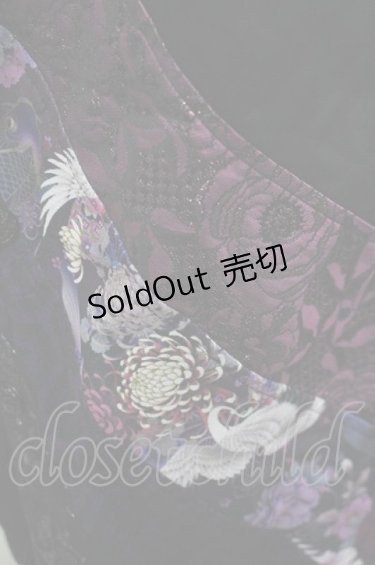 画像4: Qutie Frash / スナップボタンデザインスカート  黒Ｘ紫 I-26-04-24-051-QU-SK-SA-ZI (4)