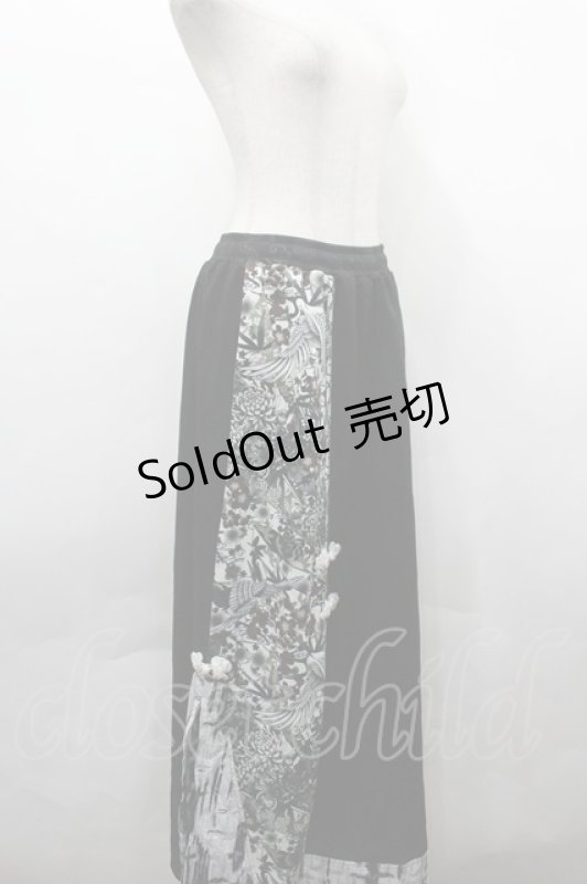 画像3: Qutie Frash / 2019プレミアム"白鶴"スリッドスカート  黒Ｘ白Ｘグレー I-26-04-24-052-QU-SK-SA-ZI (3)