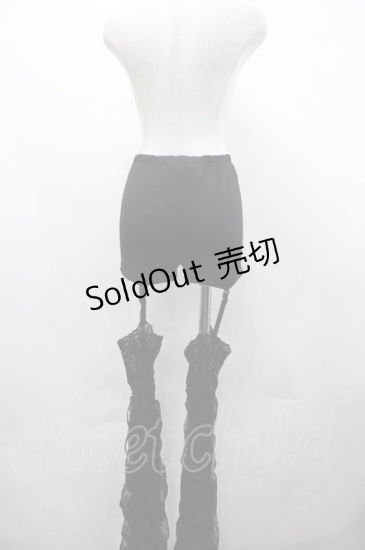 画像2: Qutie Frash / 蜘蛛の巣レースレッグパンツ  黒 I-26-04-24-061-QU-PA-SA-ZI (2)