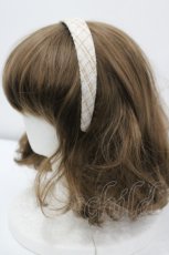 画像2: m petit by misako / NINA‘Sコラボツイードカチューシャ  アイボリー I-26-04-24-078-LO-AC-TE-ZT169-F001 (2)
