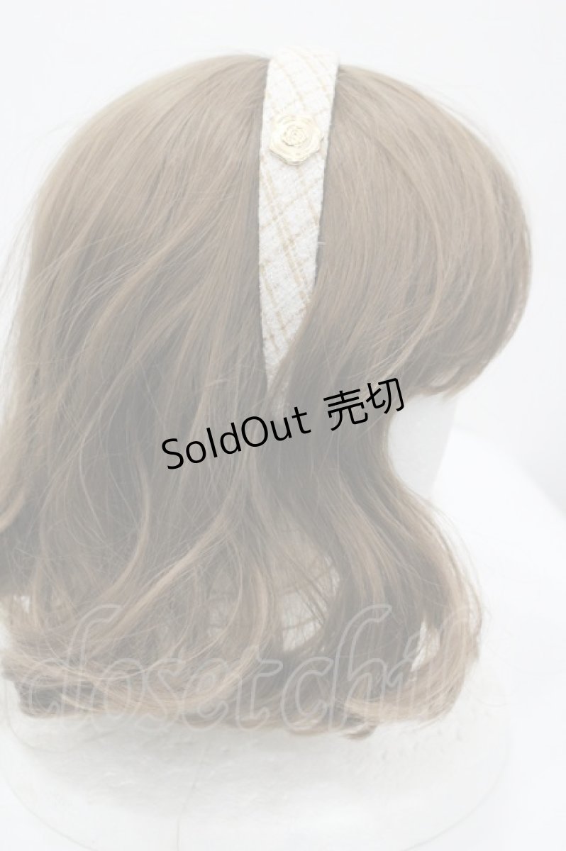 画像3: m petit by misako / NINA‘Sコラボツイードカチューシャ  アイボリー I-26-04-24-078-LO-AC-TE-ZT169-F001 (3)