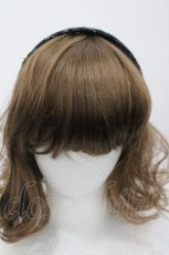 画像1: m petit by misako / NINA‘Sコラボツイードカチューシャ  黒 I-26-04-24-079-LO-AC-TE-ZT169-F001 (1)