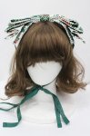 画像1: metamorphose / おとめの恋つばき リボンヘッドドレス  グリーン I-26-04-24-080-ME-AC-SA-ZI (1)