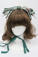 画像1: metamorphose / おとめの恋つばき リボンヘッドドレス  グリーン I-26-04-24-080-ME-AC-SA-ZI (1)