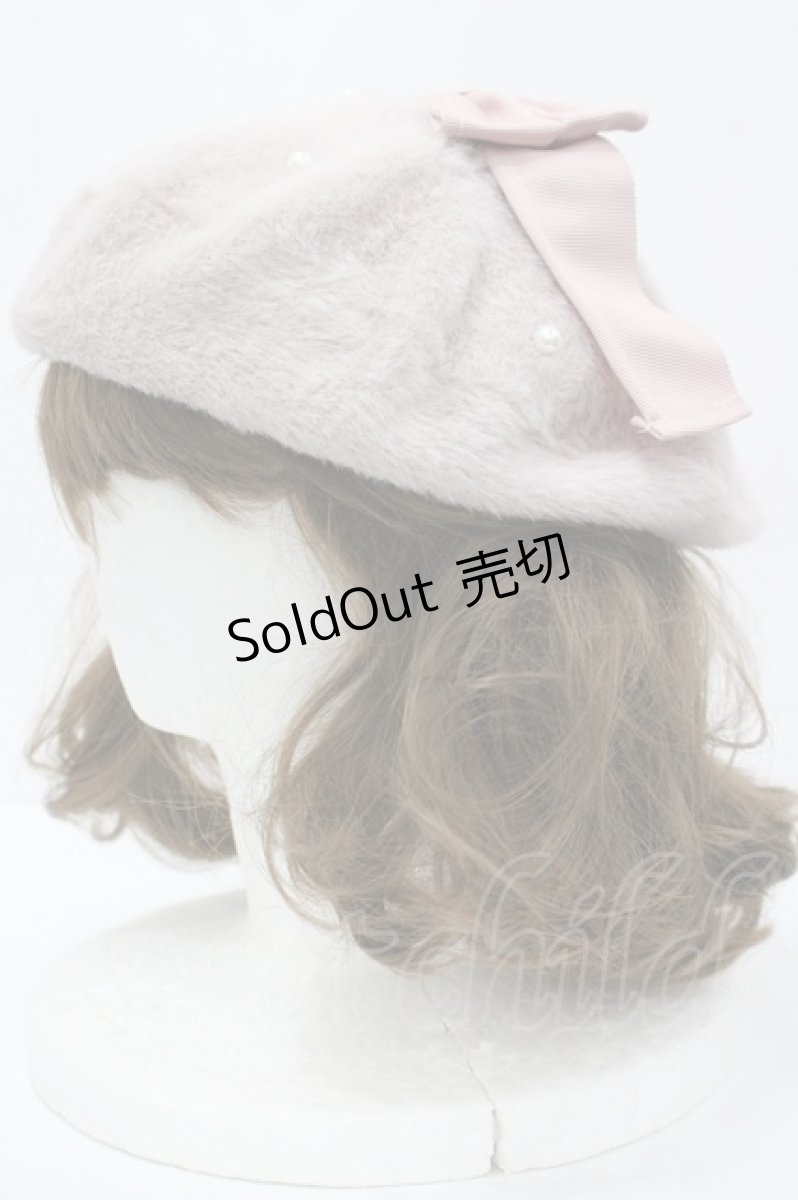 画像2: Lovely Tency / 眞白ありすコラボ ファーベレー帽  ピンク I-26-04-24-081-GO-AC-TE-ZT710 (2)