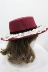 画像3: axes femme / カメオリボン付きカンカン帽  ボルドー I-26-04-24-083-AX-AC-SA-ZI (3)