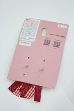 画像2: m petit by misako / AMPLチェックイヤリング  中赤 I-26-04-24-086-LO-AC-TE-ZT0514K (2)