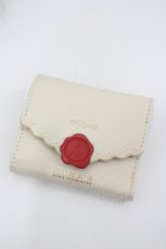 画像1: m petit by misako / 青木美沙子×NINA’S三つ折り財布  白 I-26-04-24-090-LO-ZA-SA-ZI (1)